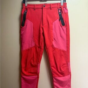 WULFUL Girls Snow Pants 14–16 Fleece Lined Ski Softshell Winter Pink Red‎